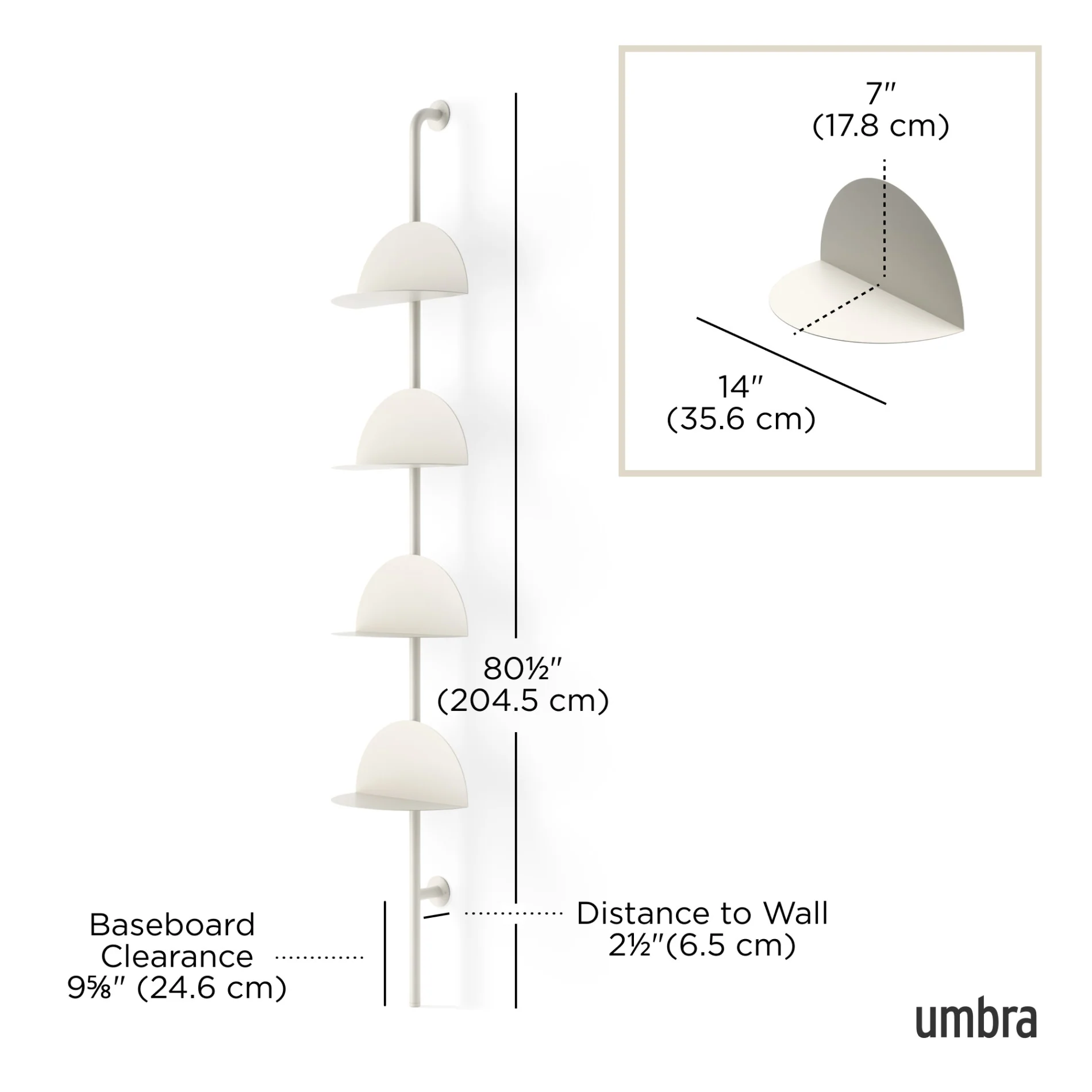 UMBRA Solis Adjustable Standing Shelf - Image 11