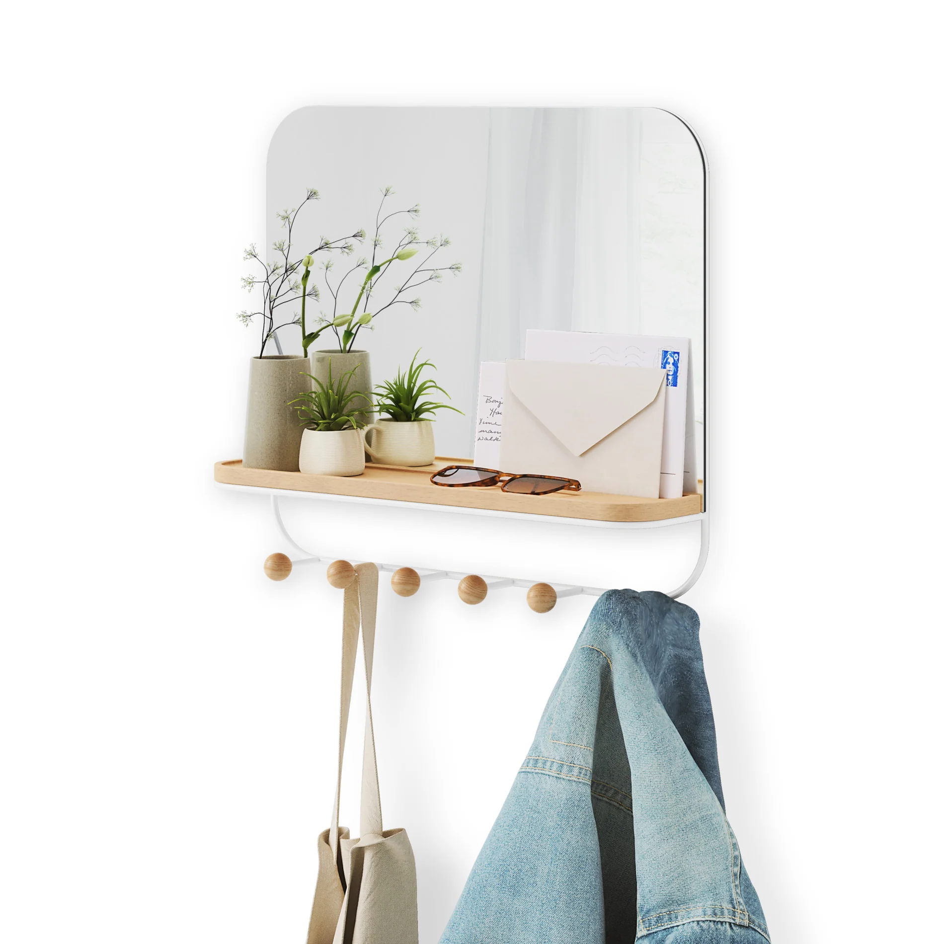 UMBRA Estique Mirror with Hooks