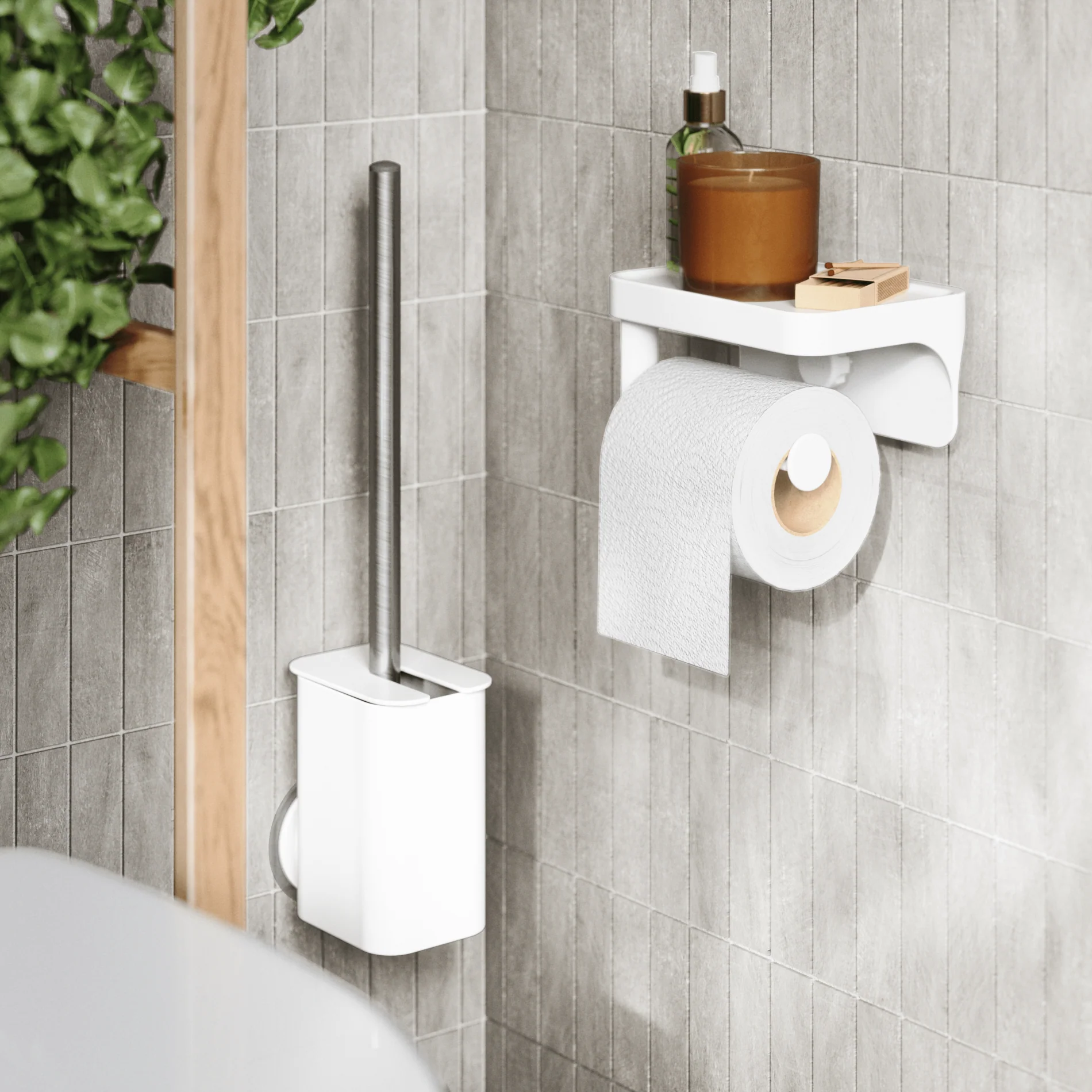 UMBRA Flex Adhesive Toilet Brush - Image 3