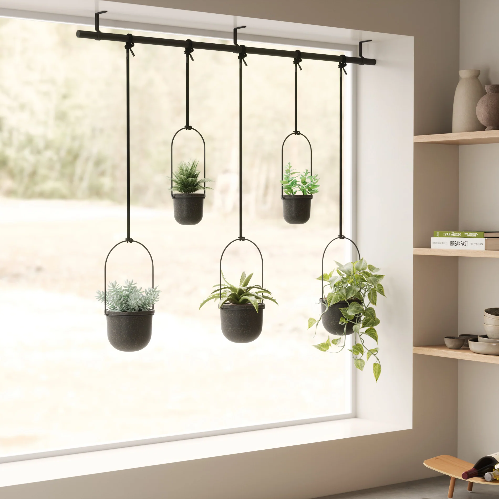 UMBRA Triflora Hanging Planters, Set of 5 - Image 2