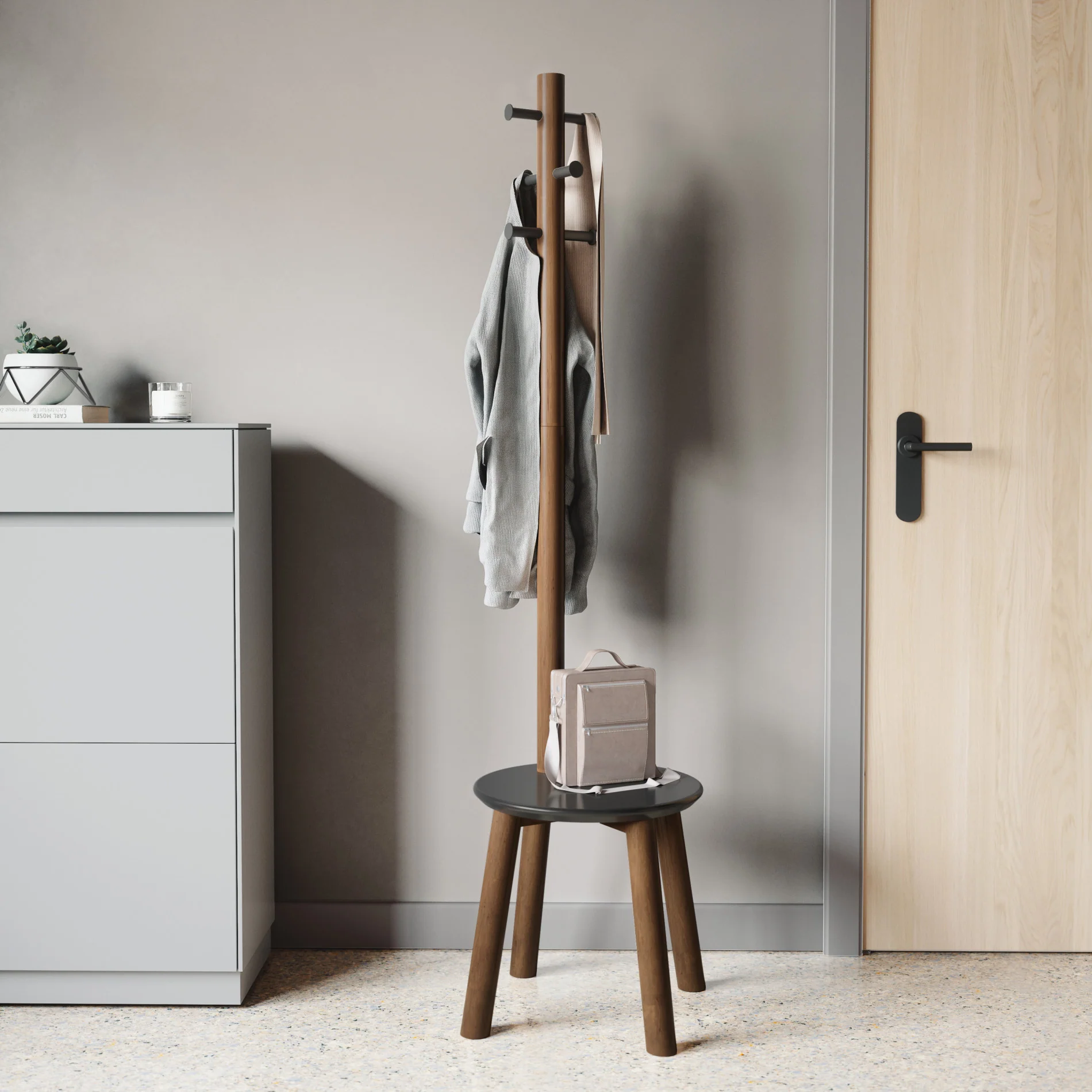 UMBRA Pillar Stool and Coat Rack - Image 2