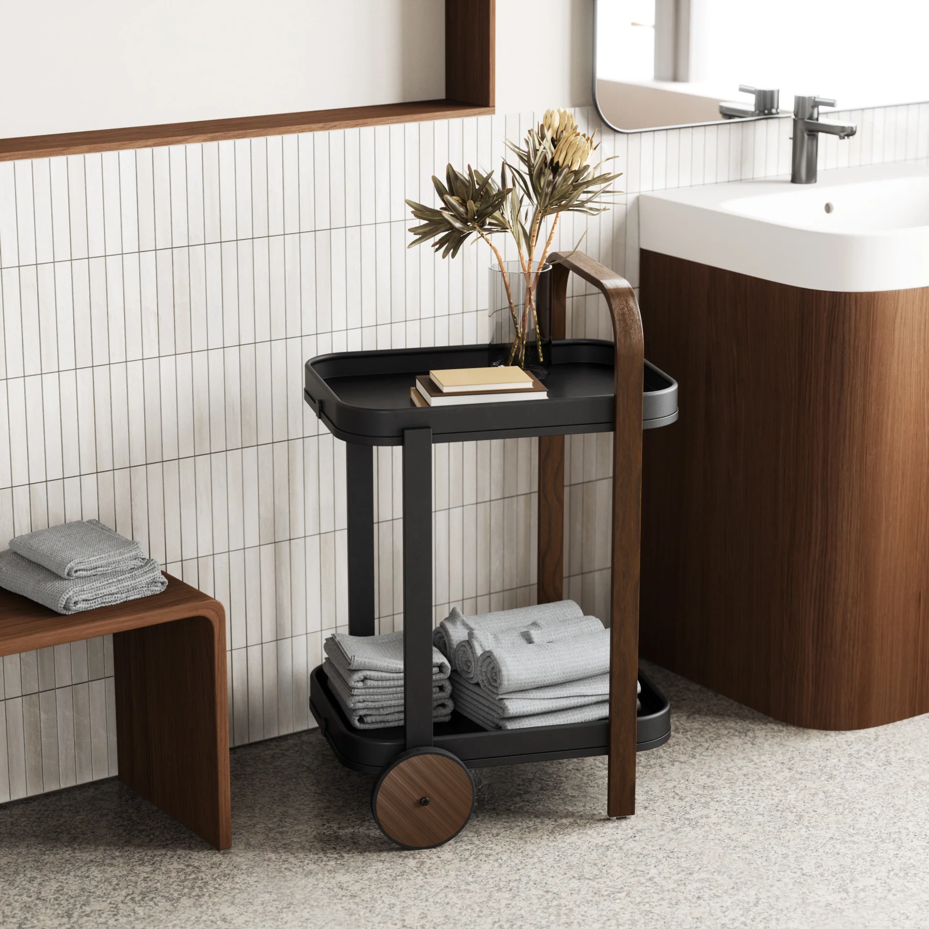 UMBRA Bellwood Bar & Storage Cart - Image 5