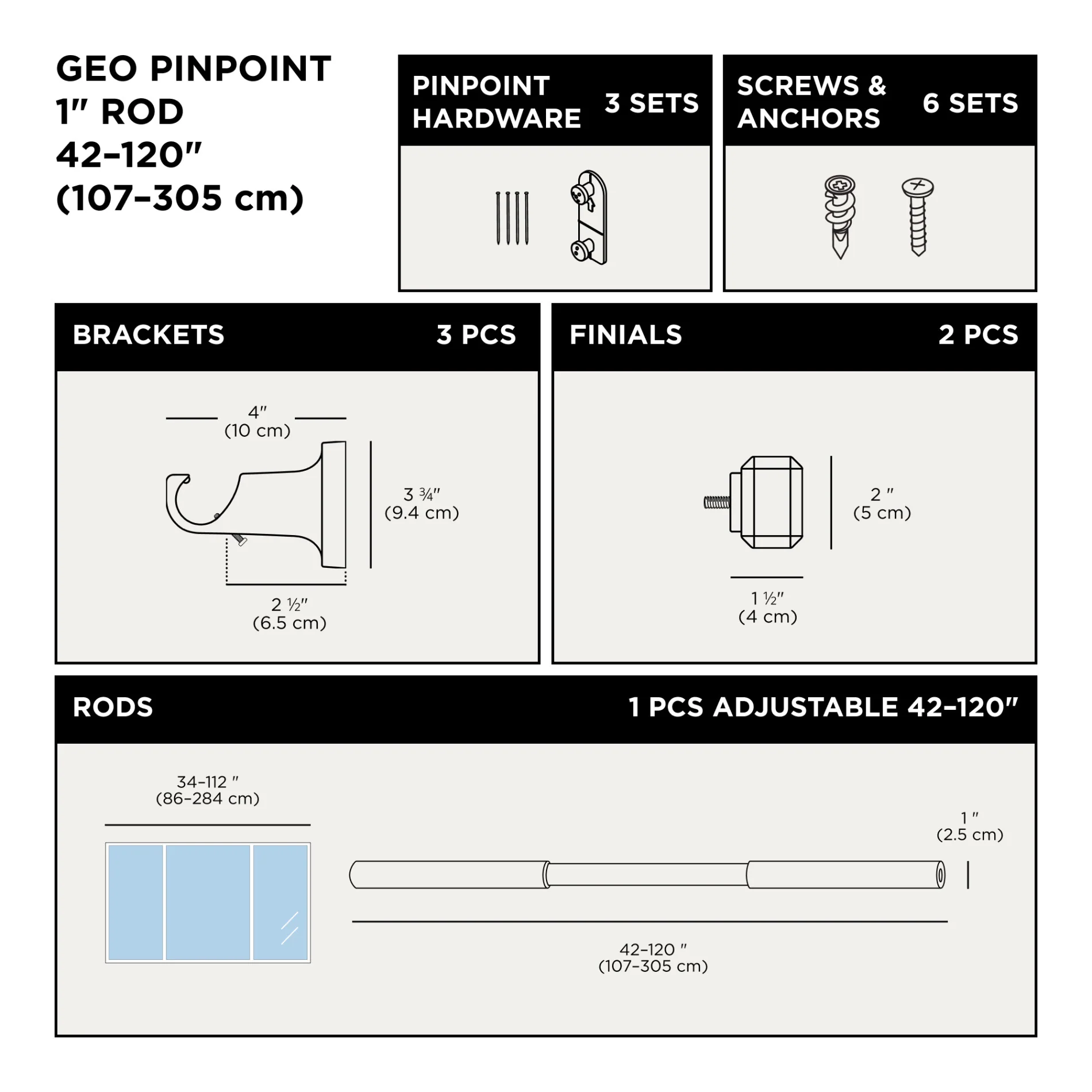 UMBRA Geo Pinpoint Curtain Rod — Can - Image 12