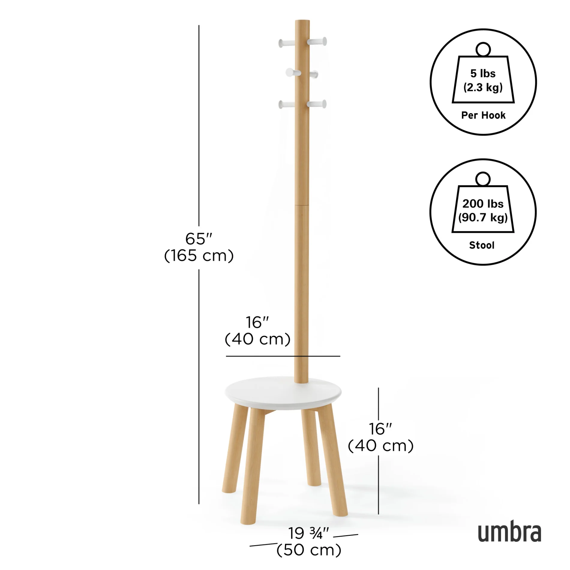 UMBRA Pillar Stool and Coat Rack - Image 12