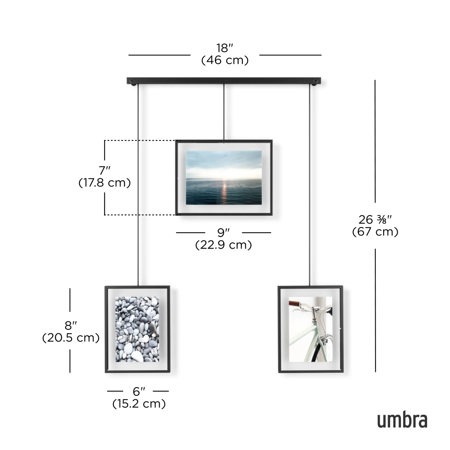 UMBRA Exhibit Wall Picture Frames, Set Of 3 - Image 7