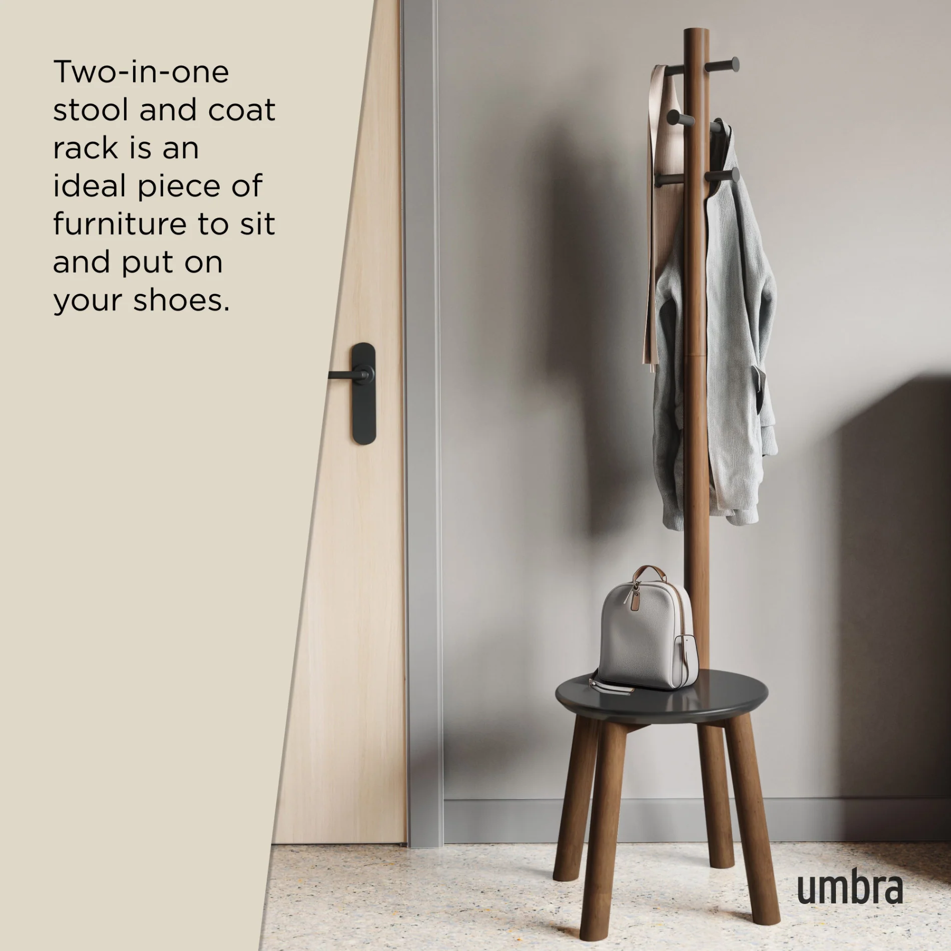 UMBRA Pillar Stool and Coat Rack - Image 4
