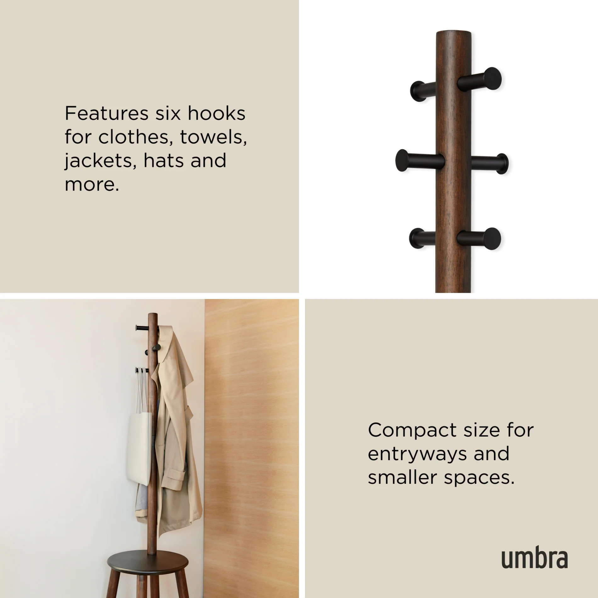 UMBRA Pillar Stool and Coat Rack - Image 3