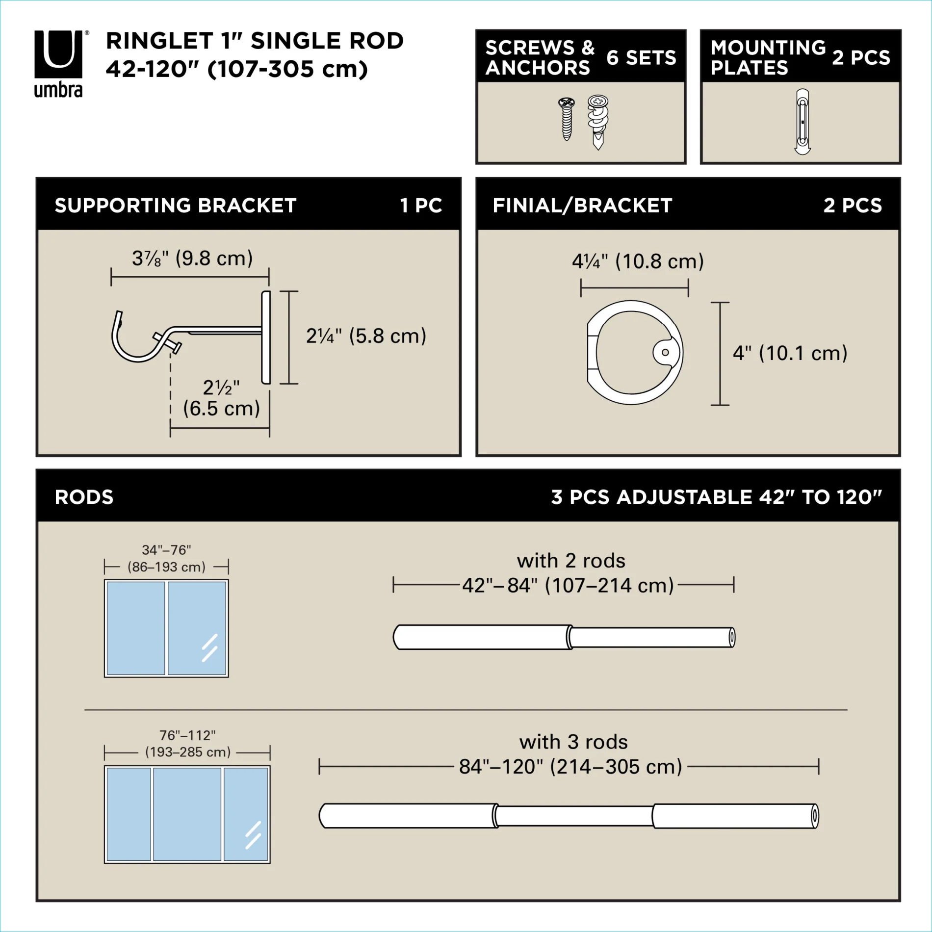 UMBRA Ringlet Curtain Rod — Bracket - Image 5