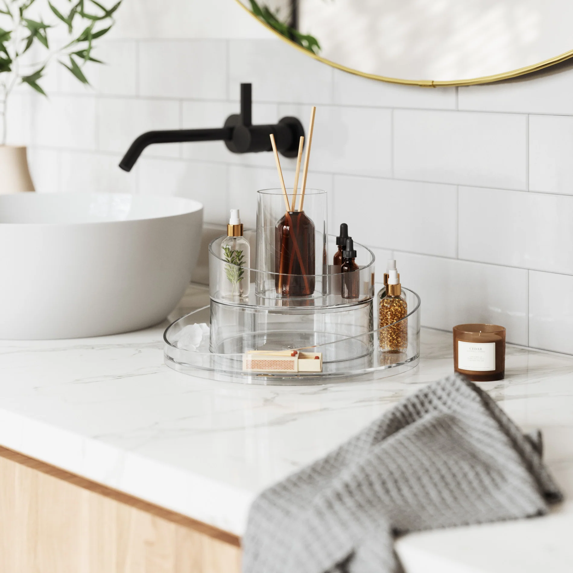 UMBRA Cascada Cosmetic Organizer — Can - Image 2