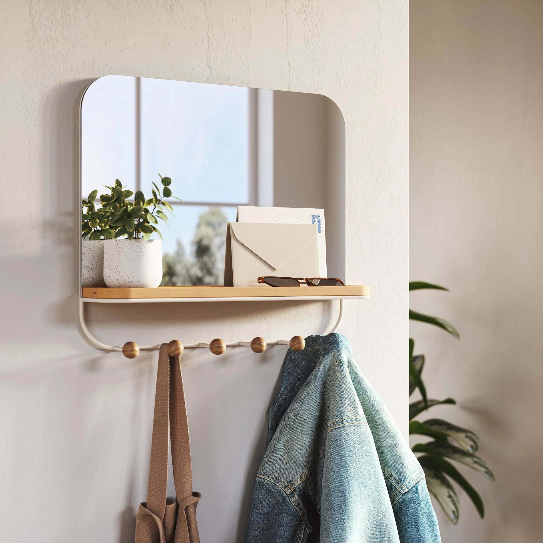 UMBRA Estique Mirror with Hooks - Image 2