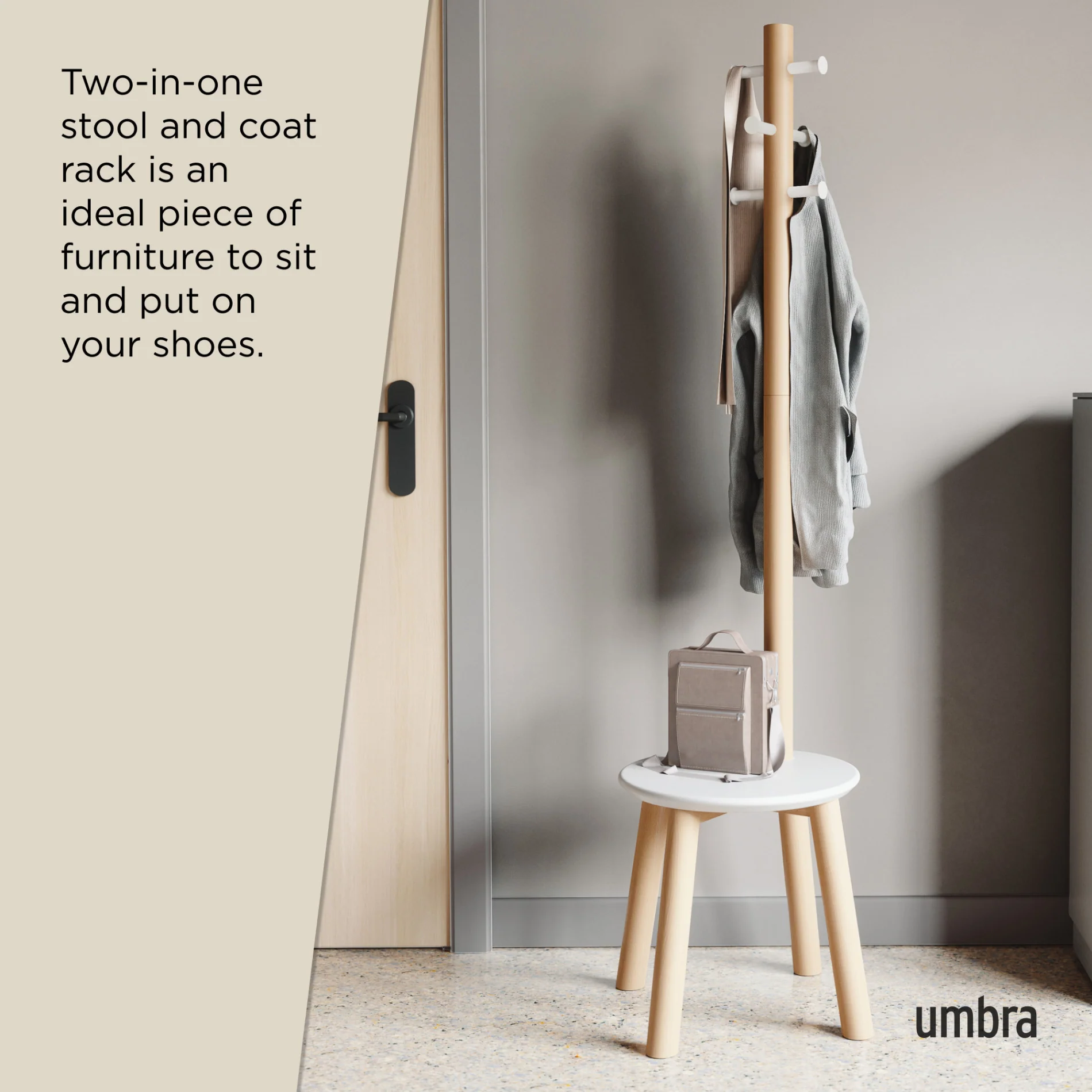 UMBRA Pillar Stool and Coat Rack - Image 10