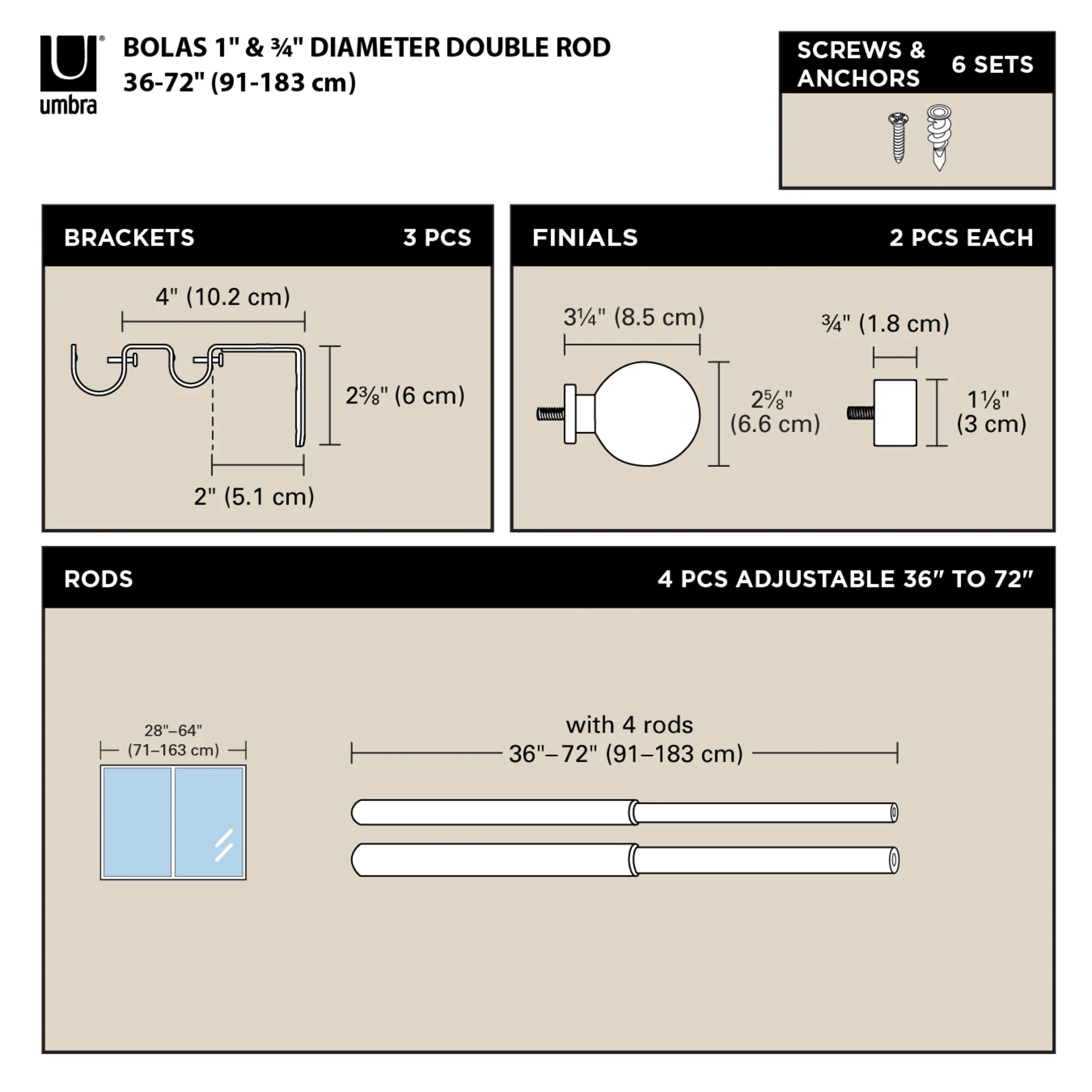 UMBRA Bolas Double Curtain Rod — Ball - Image 7