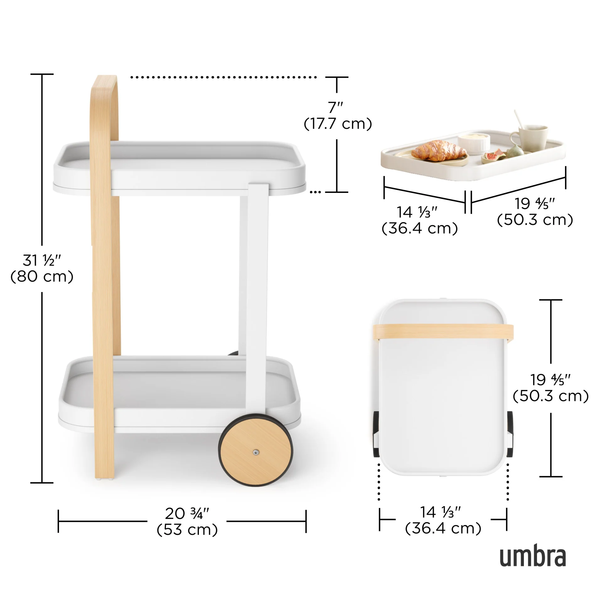 UMBRA Bellwood Bar & Storage Cart - Image 16