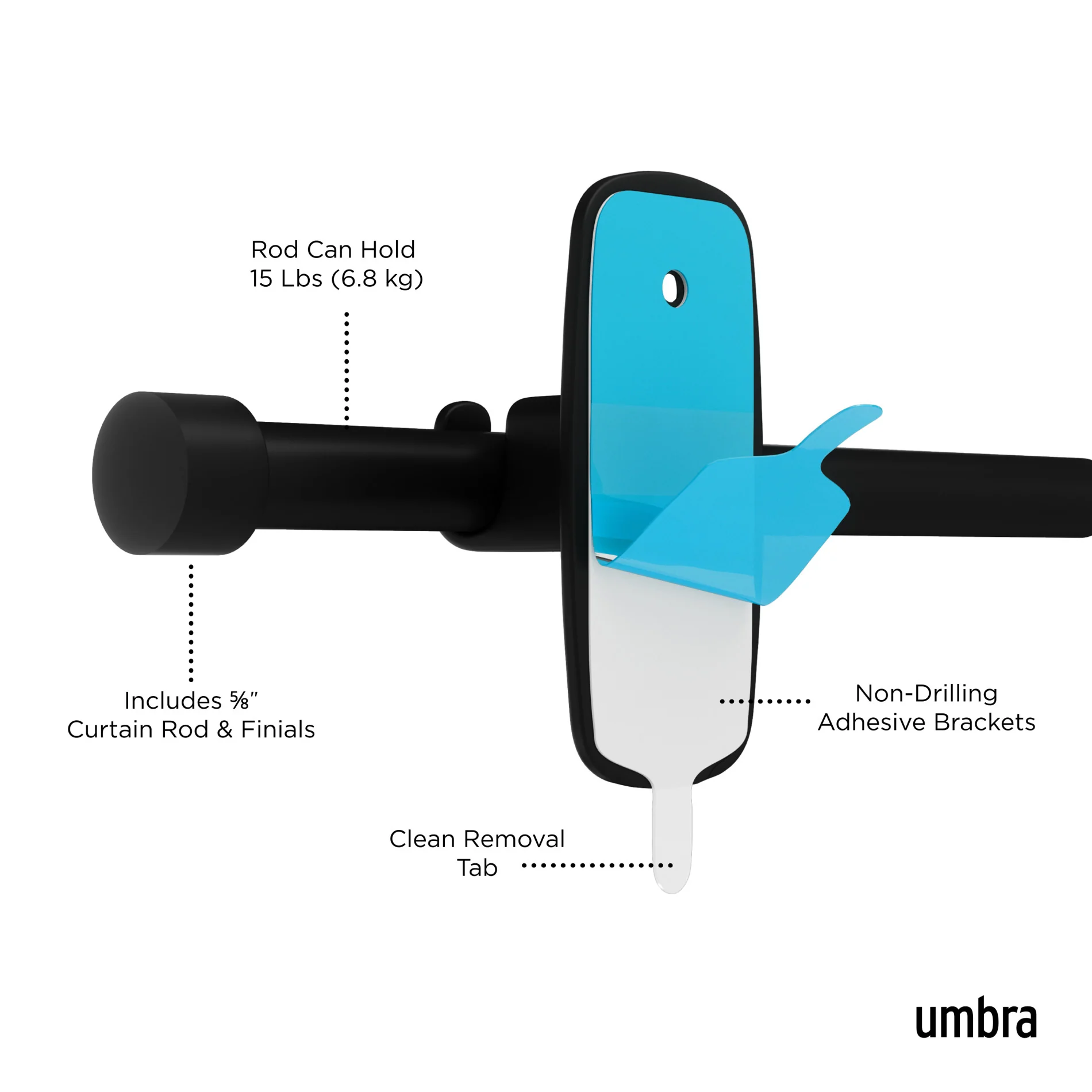 UMBRA Cappa Adhera Curtain Rod — Dress - Image 7