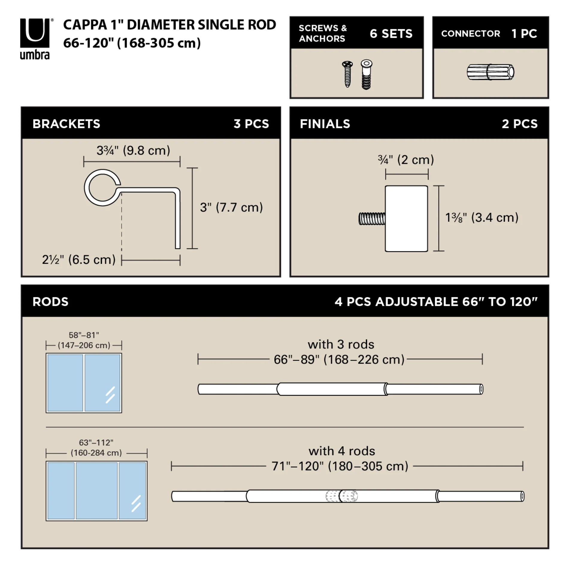 UMBRA Cappa Curtain Rod — Can - Image 15