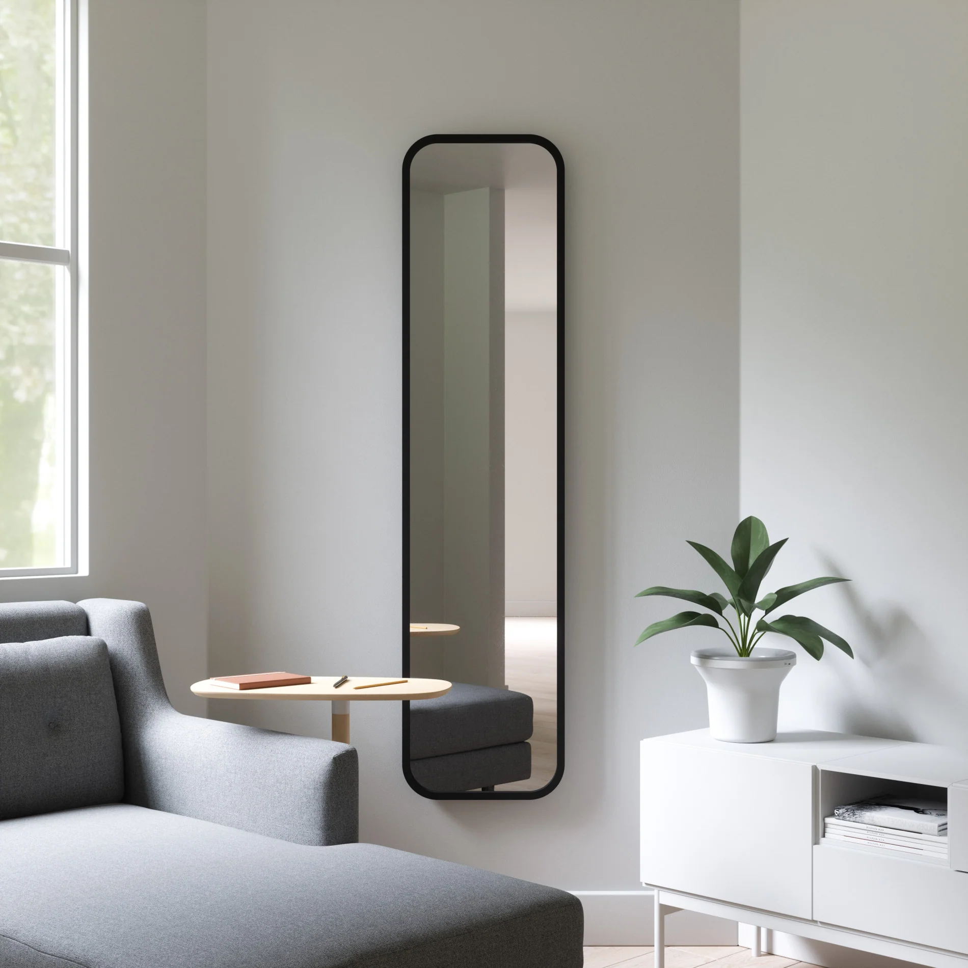 UMBRA Hub Leaning Mirror - Image 2